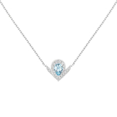 JOSEPHINE BLUE DIAMOND SILVER NECKLACE