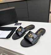 MULES NAVY BLUE SHINY CALFSKIN