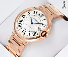 BALLON BLEU DATE ROSE GOLD WHITE DIAL