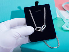 HARDWEAR DOUBLE LINK PEDANT SILVER NECKLACE