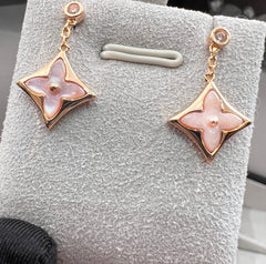 BLOSSOM STAR PINK GOLD PINK MOP EARRINGS