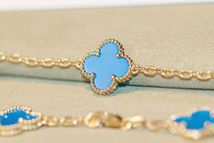 CLOVER 20 MOTIFS TURQUOISE GOLD