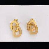 CD DROP GOLD EARRINGS