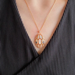 SERPENT PINK GOLD DIAMOND NECKLACE