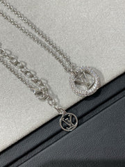 LV BY NIGHT DIAMOND PAVED NECKLACE