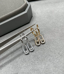 MOVE UNO HOOP DIAMOND EARRINGS