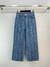 DENIM CC LOGO DARK BLUE WHITE AND SILVER JEANS