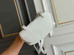 SMALL BACKPACK 20.5 WHITE GRAINED CALFSKIN