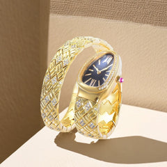 SERPENTI SPIGA 35 GOLD BLACK DIAL