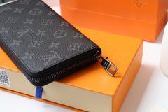 LV 25S ZIPPY WALLET HORIZONTAL 19 IN MONOGRAM ECLIPSE COATED CALFSKIN