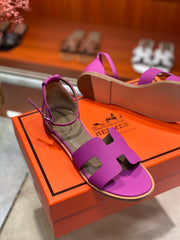 SANTORINI SANDAL RED VIOLET CALFSKIN