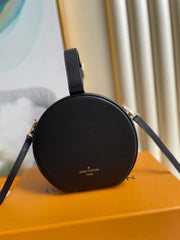 LV 25S PETITE BOITE CHAPEAU 17 IN BLACK MONOGRAM REVERSE CALFSKIN