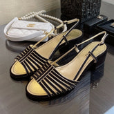 SLINGBACKS SANDAL IN BLACK SUEDE