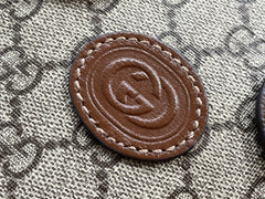 MINI TOTE 20 BAG IN BEIGE CANVAS AND BROWN CALFSKIN