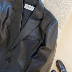 CELINE 25S LEATHER JACKET 0100