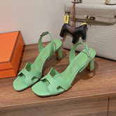 HOLY 75 SANDAL IN GREEN MINT GRAINED CALFSKIN