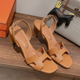 HOLY 75 SANDAL IN CINNAMON BROWN GRAINED CALFSKIN