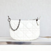 MINI CARO BAG 25 IN WHITE LAMBSKIN