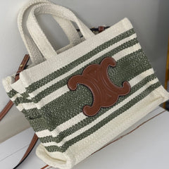 TRIOMPHE 29 FABRIC WHITE BLACK WITH BROWN LOGO