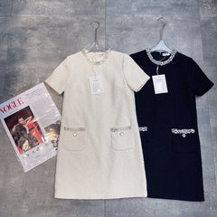 CHANEL 25S EMBELLISHED SHIFT DRESS 396