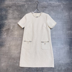 CHANEL 25S EMBELLISHED SHIFT DRESS 396