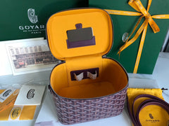 MUSE VANITY CASE 20 IN WINE RED GOYARDINE CANVAS