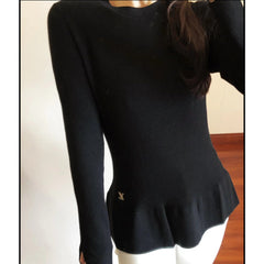 LV 25S CREW NECK RUFFLE PULLOVER 0082