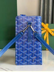MONTMARTRE GM CASE 18 IN SAPPHIRE BLUE GOYARDINE CANVAS