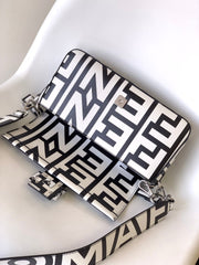 Fend Roma & Marc Jacobs 27 Bag Black White Leather Shw