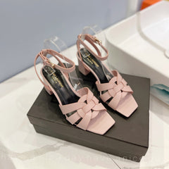 SL TRIBUTE SANDAL PASTEL PINK CALFSKIN