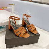 SL TRIBUTE SANDAL COPPER CALFSKIN