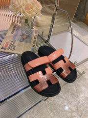 CHYPRE SANDAL OMBRE LIGHT PINK BROWN CALFSKIN