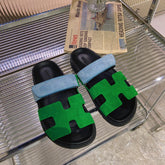 CHYPRE SANDAL GREEN MIX BLUE SUEDE