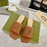 GG EXCLUSIVE SLIDE SANDAL CARAMEL CALFSKIN