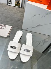 Gigi 50 Sandal White Calfskin