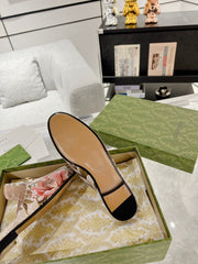 HORSEBIT FLOWER SLIPPER MULE IN LINEN BEIGE MONOGRAM JACQUARD FABRIC