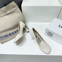 LW TOY PUMP 95 WHITE CALFSKIN