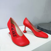 LW TOY PUMP 95 RED CALFSKIN