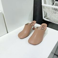 LW TOY MULE 95 TAN CALFSKIN