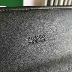 SAINT LÉGER BACKPACK 35 IN BROWN MIX BALCK GOYARDINE CANVAS AND CALFSKIN WITH CARTOON PATCH