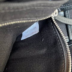 SMALL CASSETTE 23 IN BLACK CANVAS AND CALFSKIN TRIM