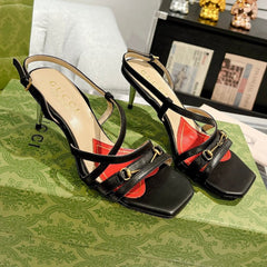 HIGH HEEL 65MM IN BLACK CALFSKIN WITH RED HEART