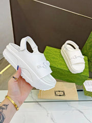 HORSEBIT FLATFORM SANDAL 5 CM IN WHITE IMPORTED TPU