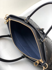 LV 25S TRIANON MM BAG 36 IN BLACK CALFSKIN GOLD HARDWARE