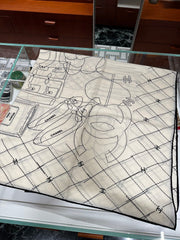 CHANEL 25S SCARF 140 IN SILK WOOL 726478