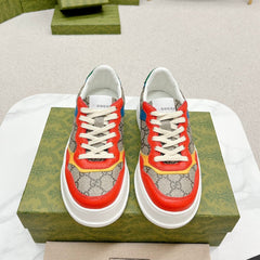 GG TRAINER LIGHT BROWN AND CANDY CALFSKIN