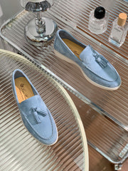 LP SUMMER WALK TASSELS LOAFERS CERULEAN SUEDE