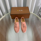 LP SUMMER WALK TASSELS LOAFERS BLUSH PINK SUEDE