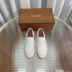 LP RETRO SUMMER WALK LOAFERS WHITE SUEDE