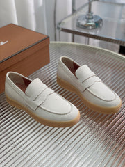 LP RETRO SUMMER WALK LOAFERS WHITE SUEDE